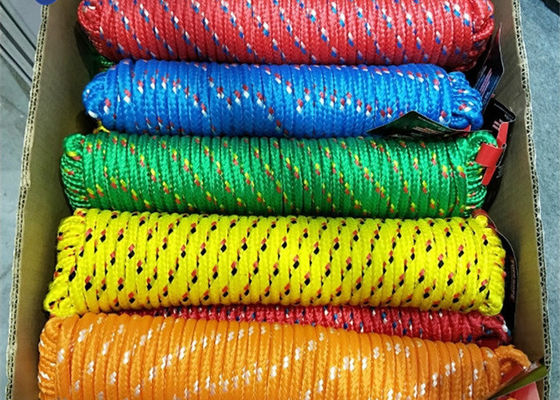 Corda trançada da embalagem do nylon do polipropileno da corda de 16 costas para a indústria de pesca
