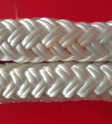 Cabo de nylon trançado fino de nylon trançado branco da corda 5mm do poliéster