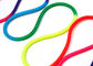 O poliéster de nylon fluorescente da corda 10mm do arco-íris trançou o cabo de grande resistência
